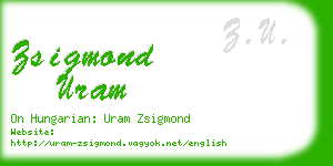 zsigmond uram business card